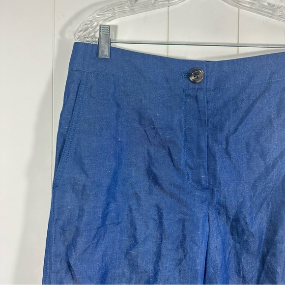 Ann Taylor the Kate wide leg crop pants in chambray size 8 - Picture 4 of 12